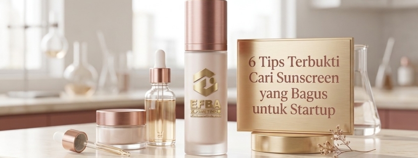 Sunscreen yang bagus untuk produk startup kosmetik