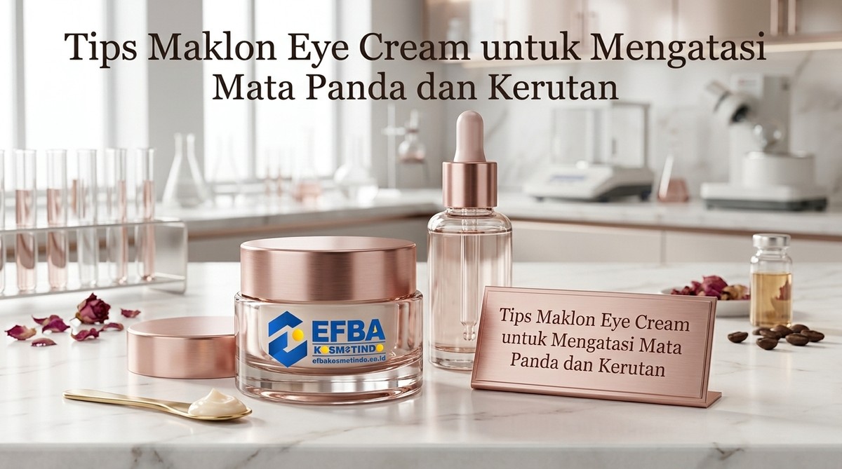 Proses maklon eye cream berstandar BPOM di pabrik kosmetik