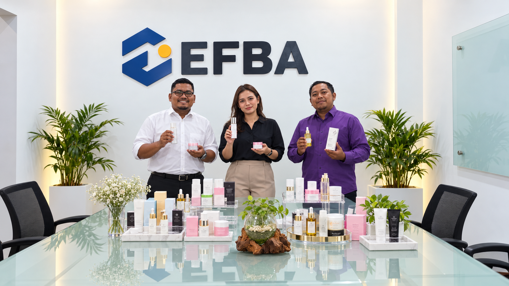 Tim EFBA Kosmetindo untuk konsultasi dan pengembangan produk kecantikan